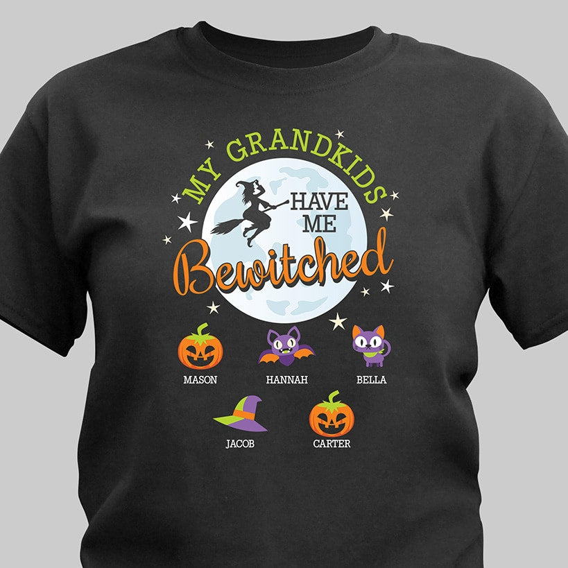 Personalized My Grandkids Have Bewitched Me T-Shirt