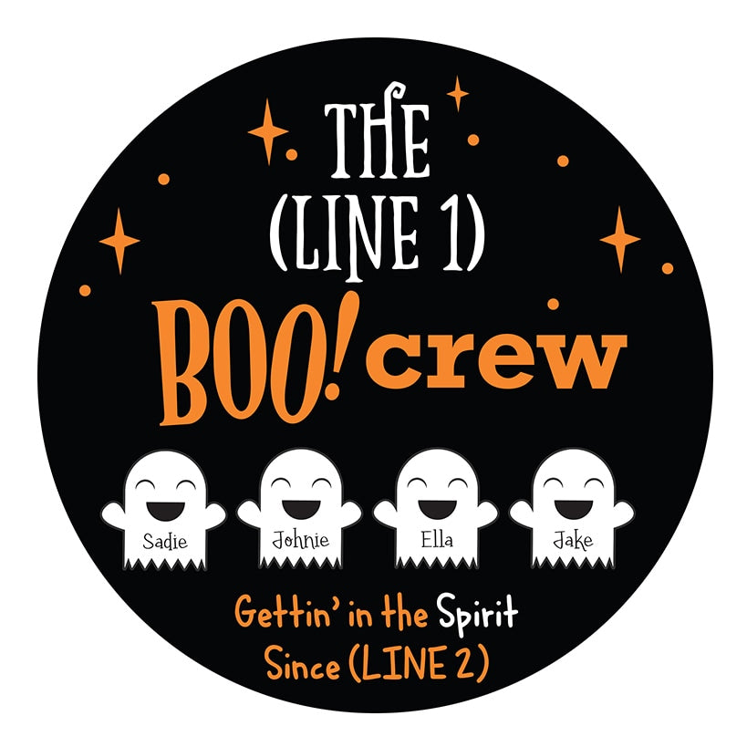 Personalized Halloween Wall Sign Boo! Crew