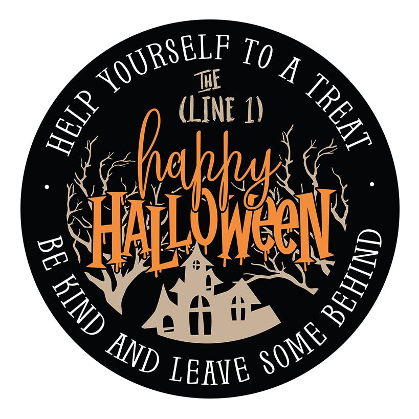 Personalized Wall Sign Happy Halloween