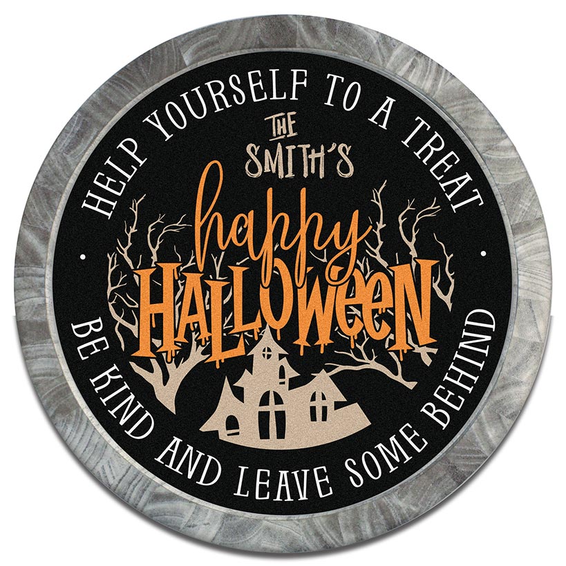 Personalized Wall Sign Happy Halloween