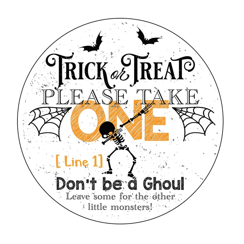 Personalized Halloween Take One Wall Sign