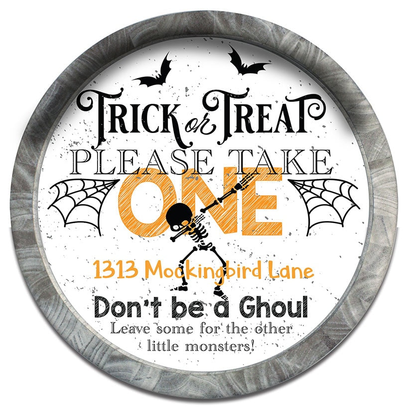 Personalized Halloween Take One Wall Sign