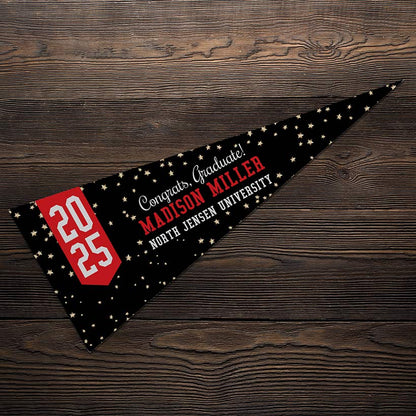 Personalized Word Art Felt Pennant Banner Flag