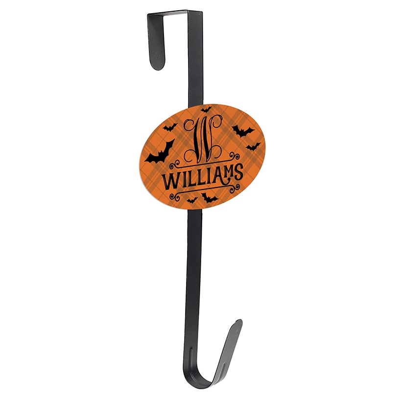 Personalized Halloween Bats Door Wreath Hanger or Oval Metal Plaque#select-item_wreath-door-hanger