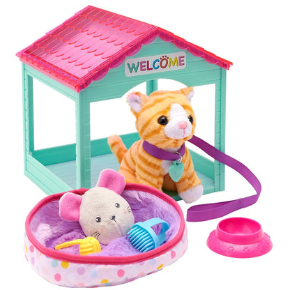 Pet House Play Set For 18" Doll Cat Or Dog