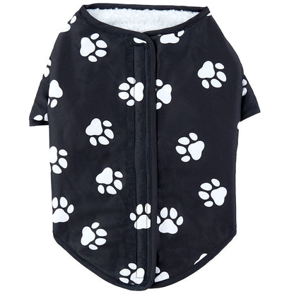 Pet Sherpa Jacket - Cozy, Reversible Design with Easy Fabric-Magic Closure