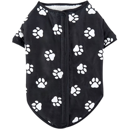 Pet Sherpa Jacket - Cozy, Reversible Design with Easy Fabric-Magic Closure