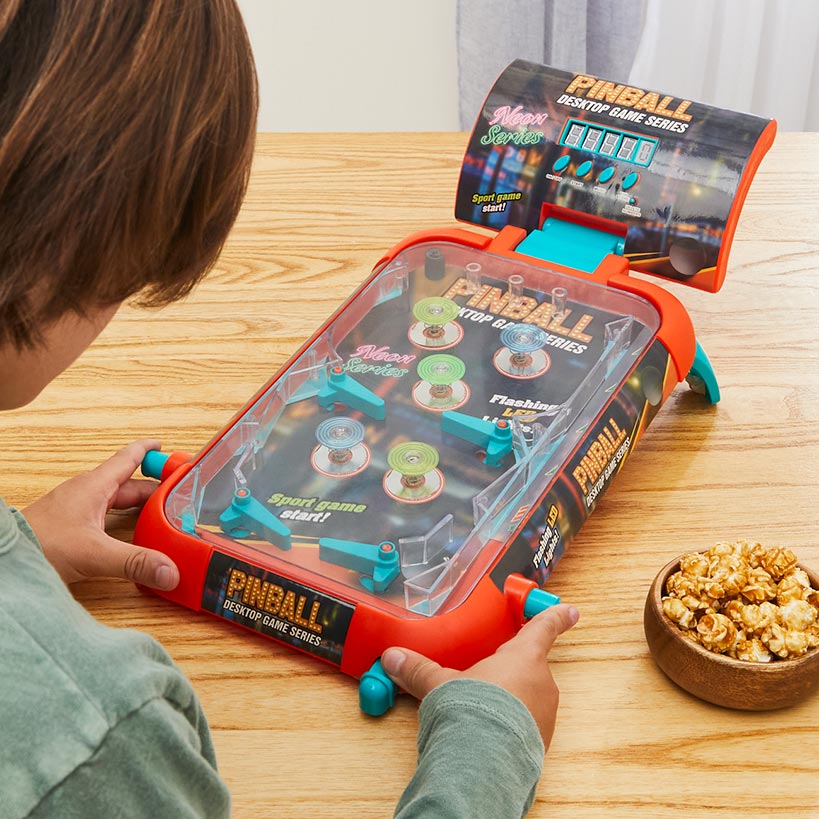 Pinball Table with Light and Sound-Arcade Action with Dual Flipper Controls