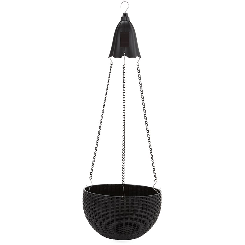 Hanging Basket Planter with Solar Light