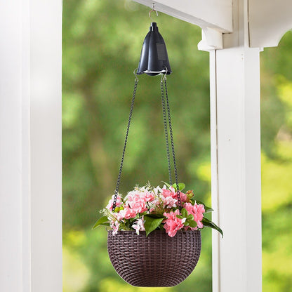 Hanging Basket Planter with Solar Light