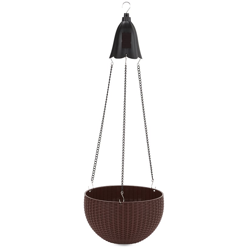Hanging Basket Planter with Solar Light