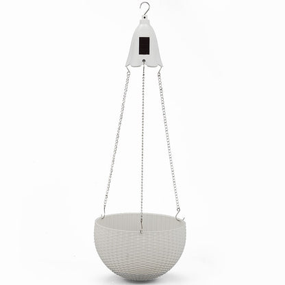 Hanging Basket Planter with Solar Light