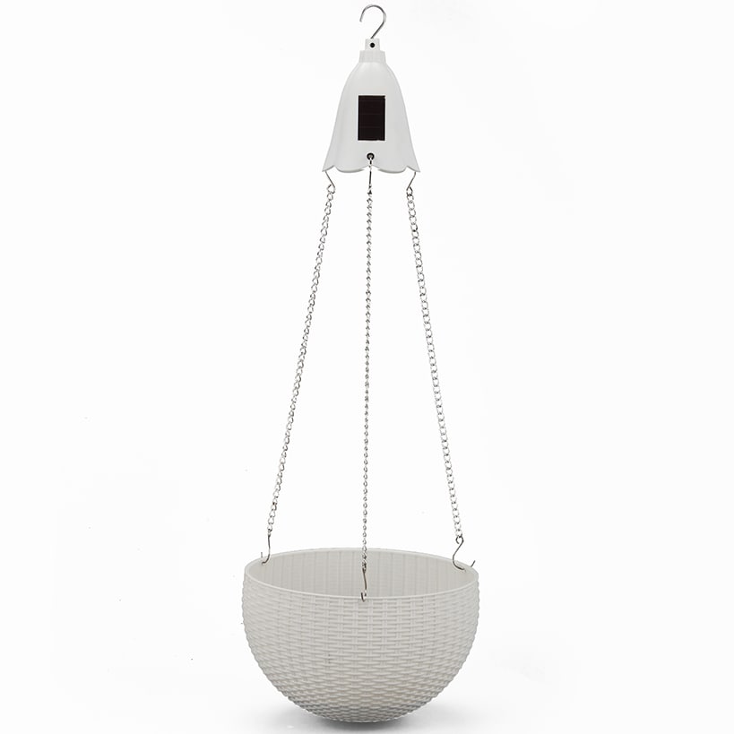 Hanging Basket Planter with Solar Light