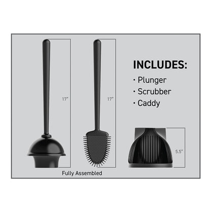 Plungeroo® Plunger & Toilet Scrubber Caddy