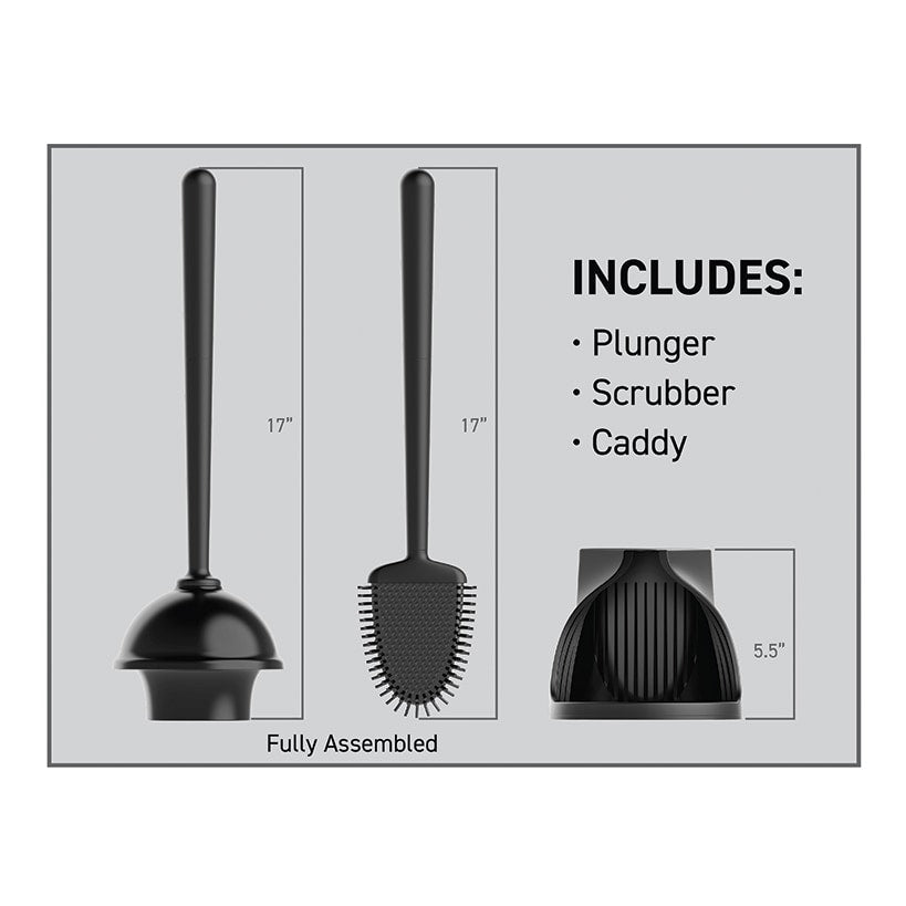 Plungeroo® Plunger & Toilet Scrubber Caddy