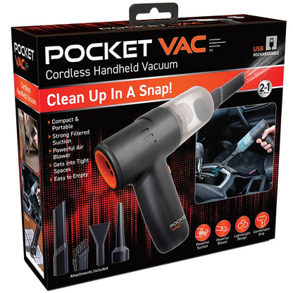 Pocket Vac™ Cordless Portable Handheld Vacuum