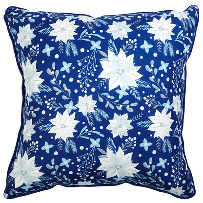 Christmas Blue Floral Chair Furniture Protector