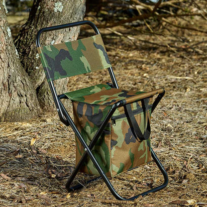 Portable Folding Outdoor Chair Lightweight Insulated Bag Camo Print