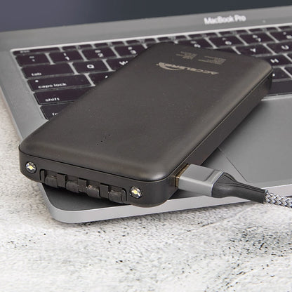 10,000 MAH Powerbank Portable Built In Micro USB Cables Fast Charging