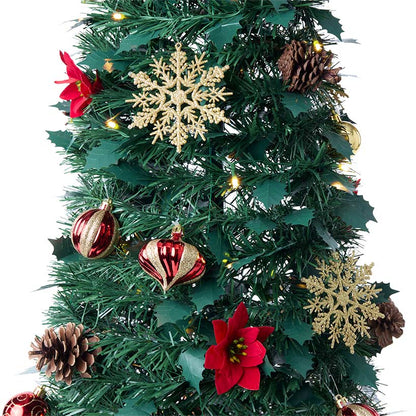 Pre-Lit Decorated Pop-Up Tree