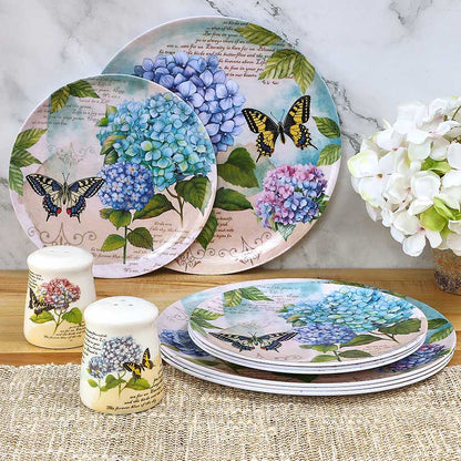 Hydrangea & Butterfly Salt and Pepper Shakers
