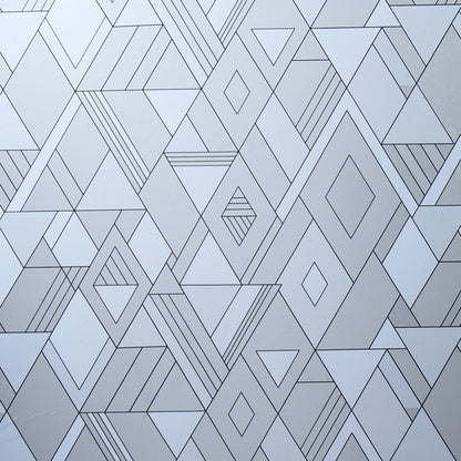 Window Film PVC Embossed In Geometric Ivy Or Square Design