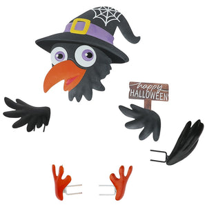 Pumpkin Decorating Kits Metal In Cat Ghost Bird Or Skeleton Characters