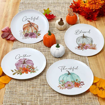 Pastel Fall Sentiments Pumpkin Salt and Pepper Shakers