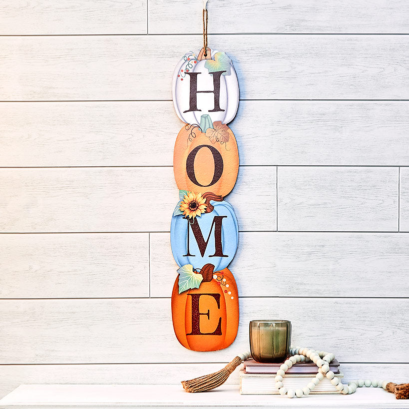 Fall Pumpkin Home Sentiment Wall Decor#select-design_home