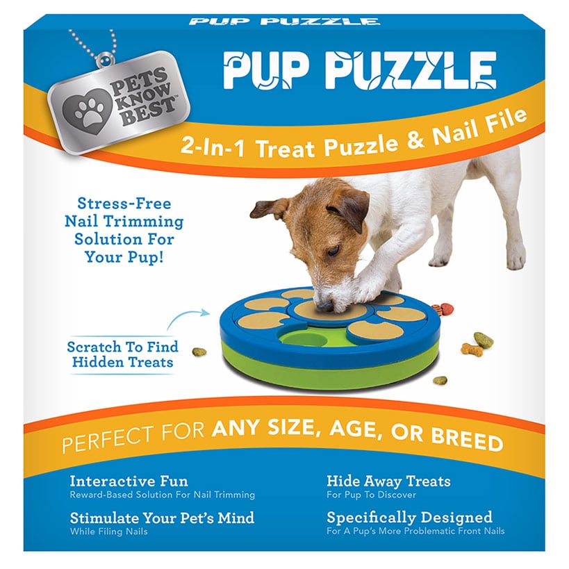 Pets Know Best™ 2-In-1 Interactive Toy - Treat Puzzle and Nail File