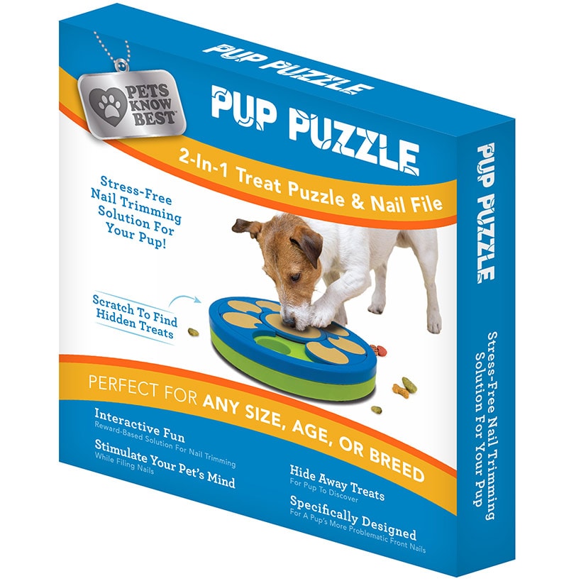Pets Know Best™ 2-In-1 Interactive Toy - Treat Puzzle and Nail File