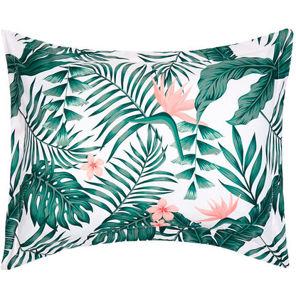 Palm Floral Reversible Full/Queen or King Comforter Set, Decorative Pillow