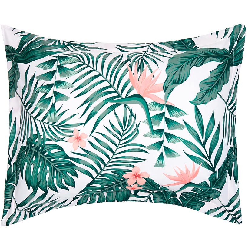 Palm Floral Reversible Full/Queen or King Comforter Set, Decorative Pillow#select-item_king-comforter-set