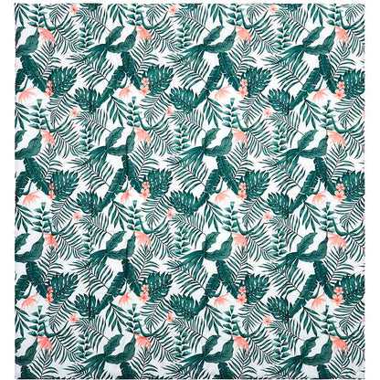 Palm Floral Reversible Full/Queen or King Comforter Set, Decorative Pillow