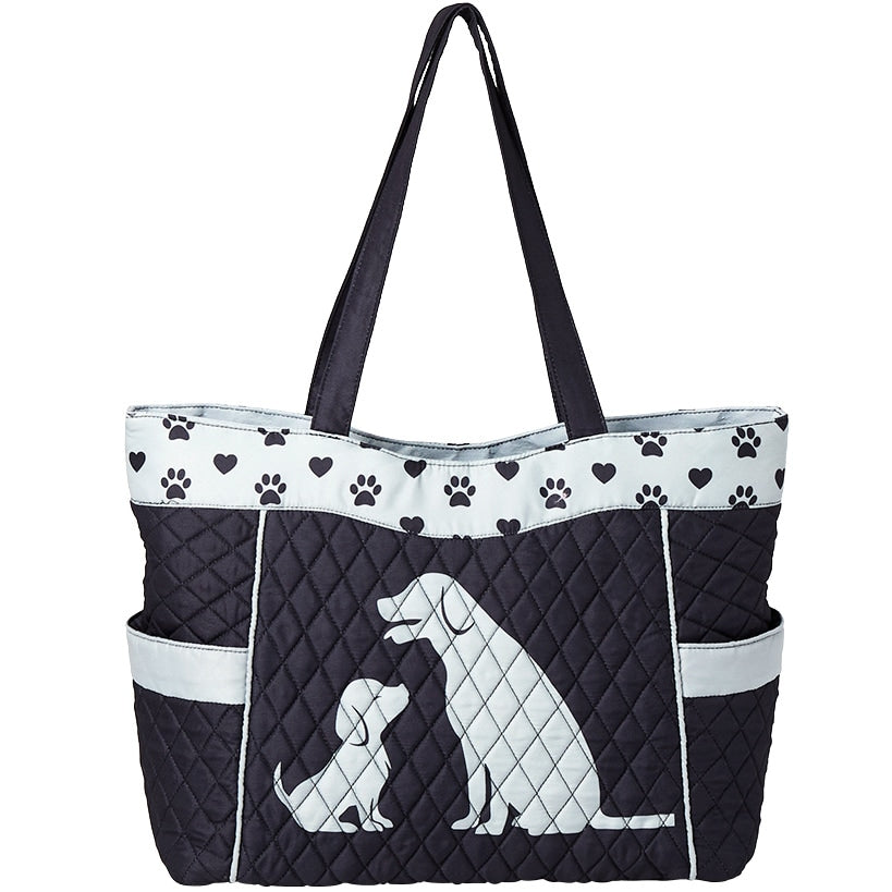 Quilted Tote Dog or Paw Print