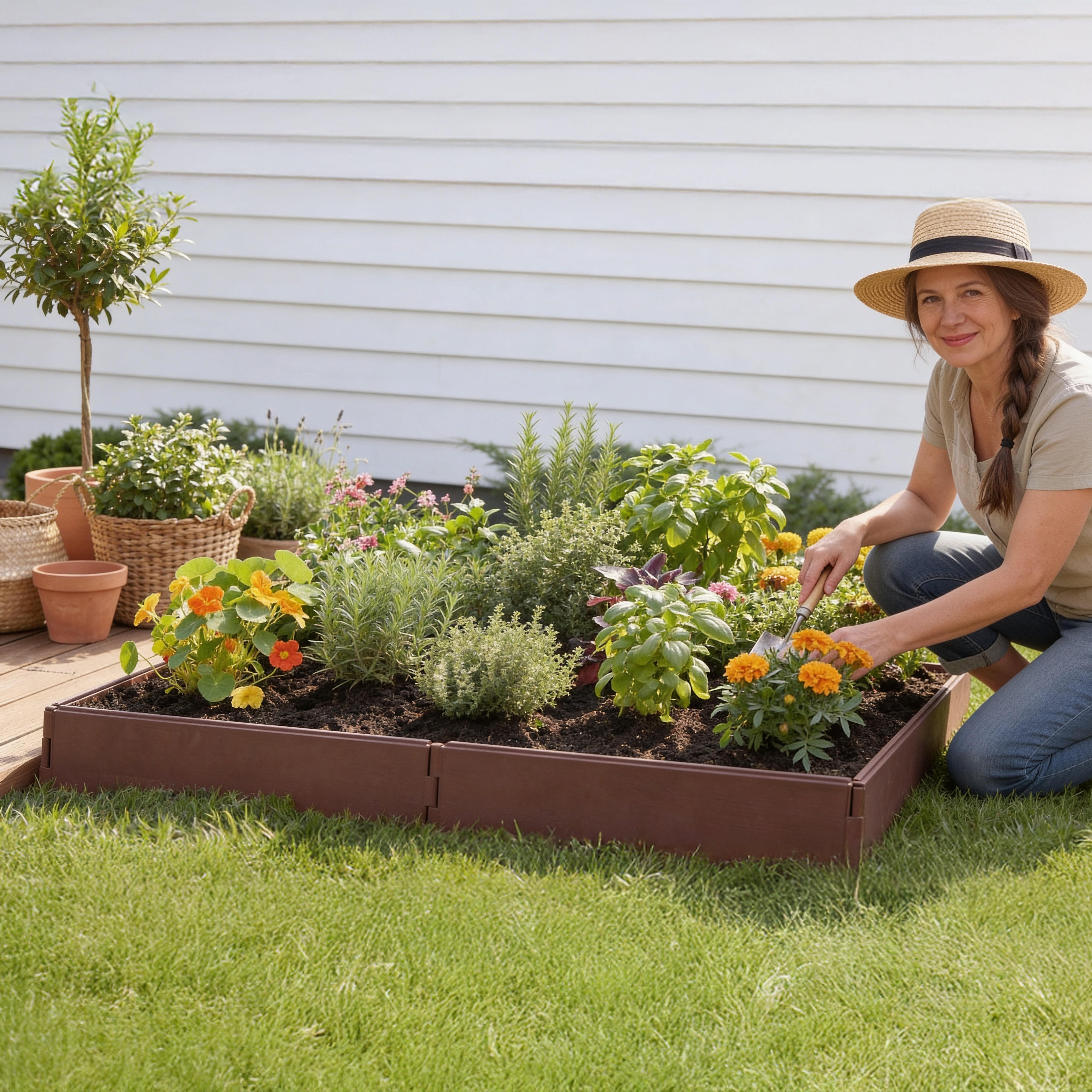Raised Garden Bed With 8 Adjustable Panels | The Lakeside Collection