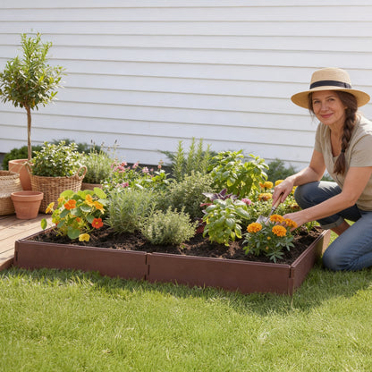 Raised Garden Bed With 8 Adjustable Panels