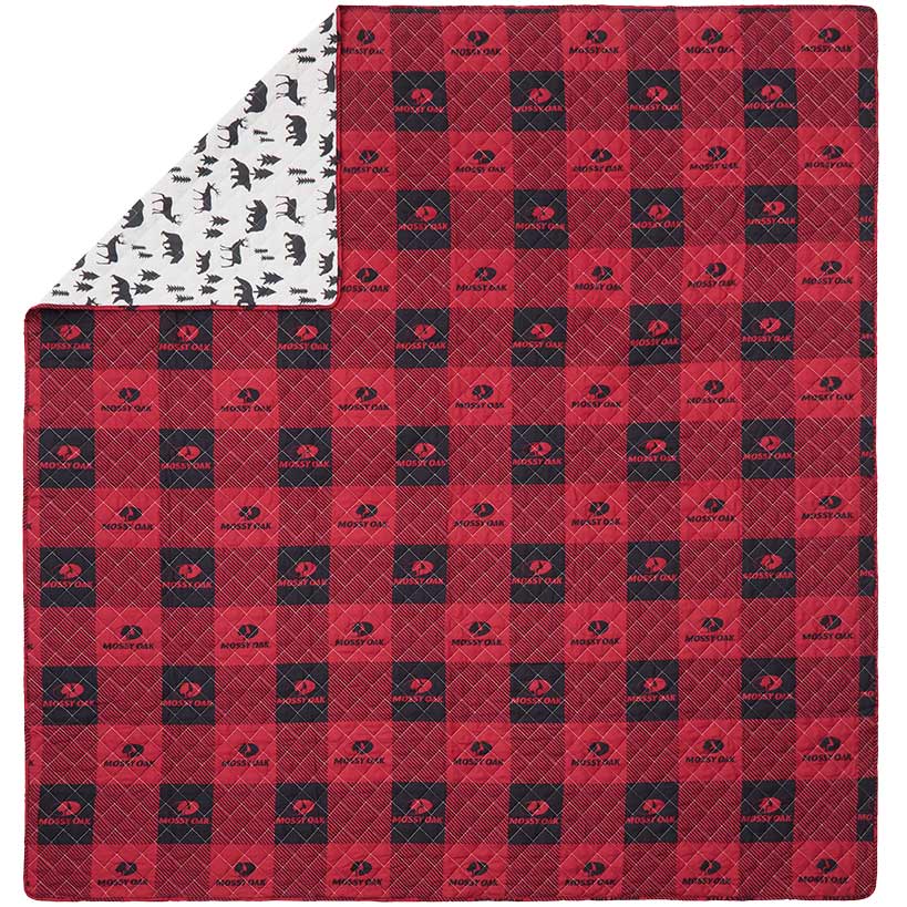 Mossy Oak Red Buffalo Logo Quilt Ensemble#select-item_king-quilt