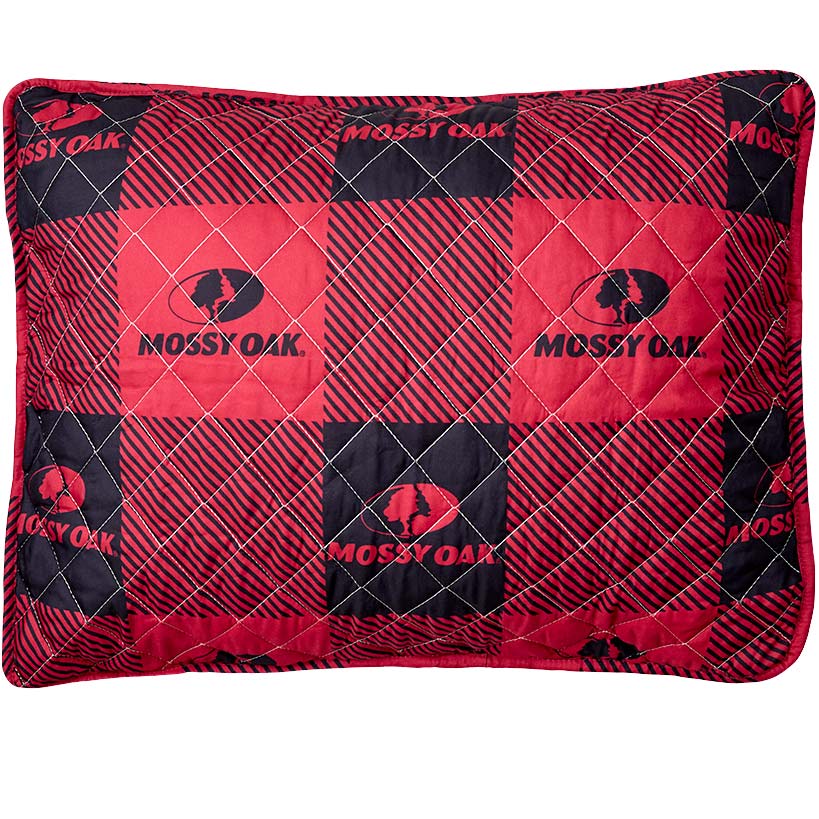 Mossy Oak Red Buffalo Logo Quilt Ensemble