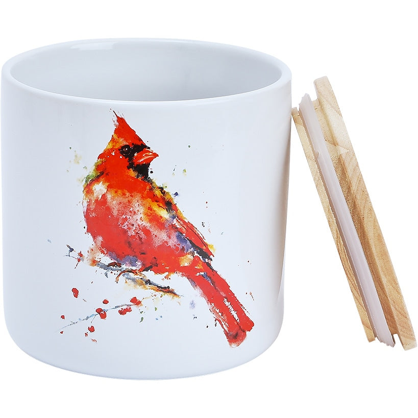 Red Cardinal Kitchen Canister