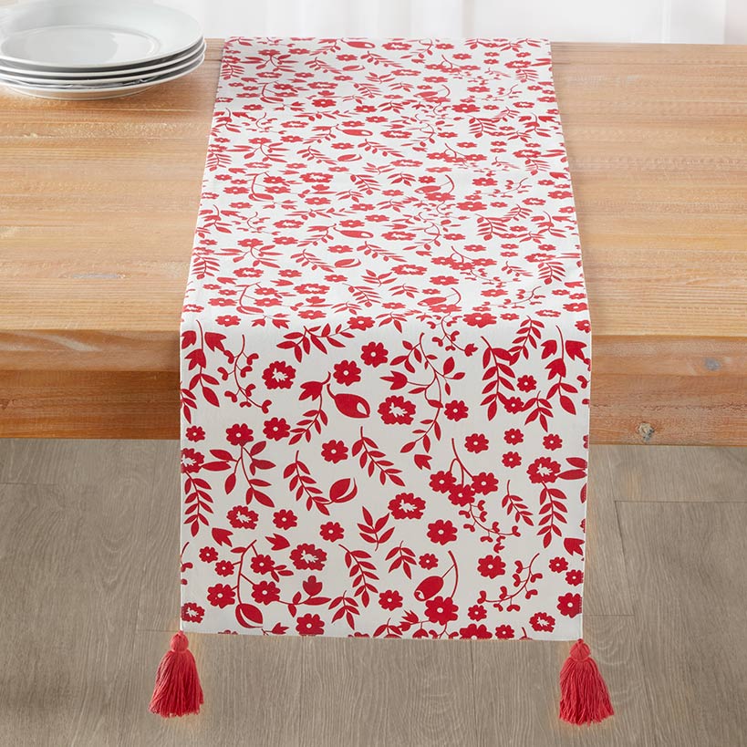 Red Floral Set of 4 Placemats or Runner#select-item_runner