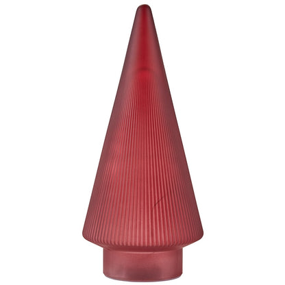 Lighted Ribbed Glass Tabletop Tree