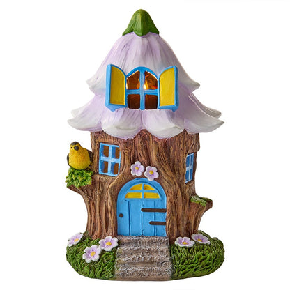 Solar Fairy Resin Outdoor Garden House