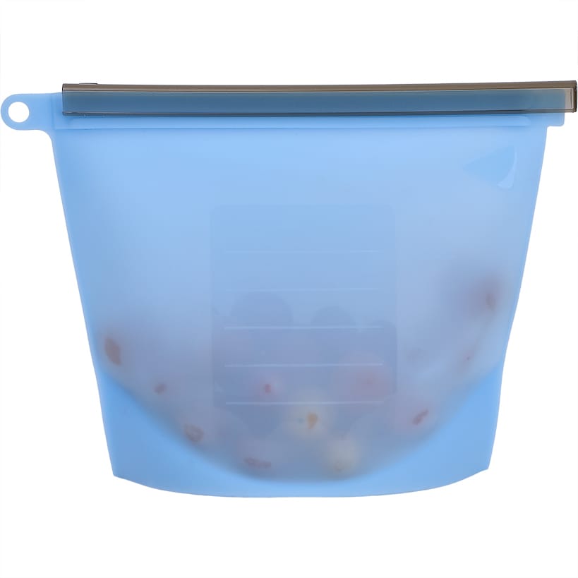 Reusable Blue Silicone Storage Bag