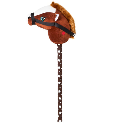 Magic Sounds Plush Animal Head Riding Stick - Interactive Pretend Play Toy