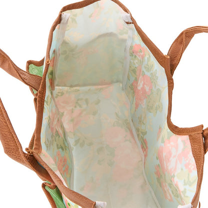 Durable Rose Print Canvas Tool Bag for Gardening