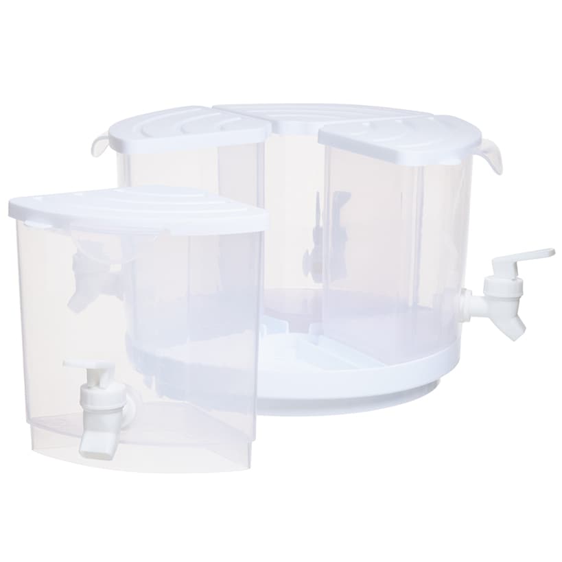 Rotating Plastic Beverage Drink Dispenser - 4 Separate Compartments