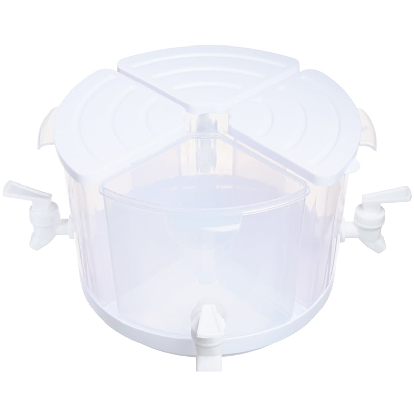 Rotating Plastic Beverage Drink Dispenser - 4 Separate Compartments