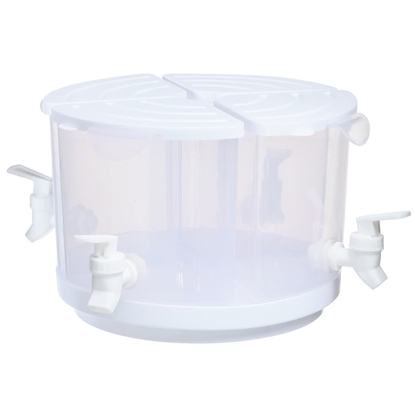 Rotating Plastic Beverage Drink Dispenser - 4 Separate Compartments