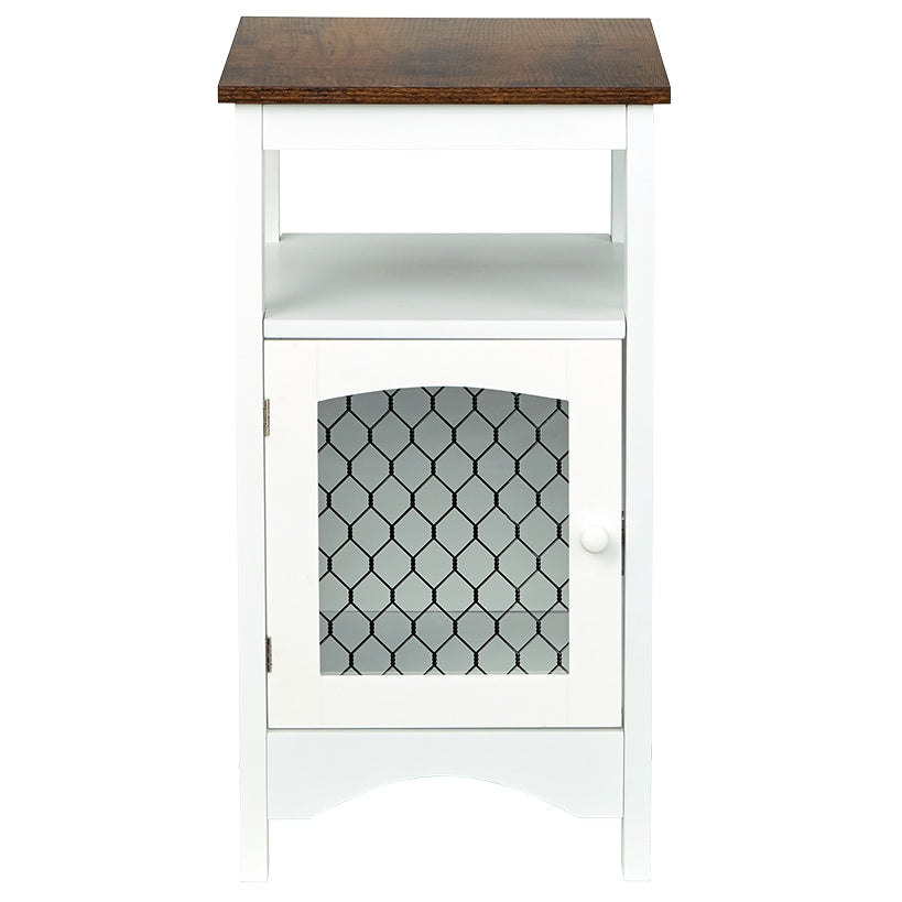 Rustic Two-Tone Side Table